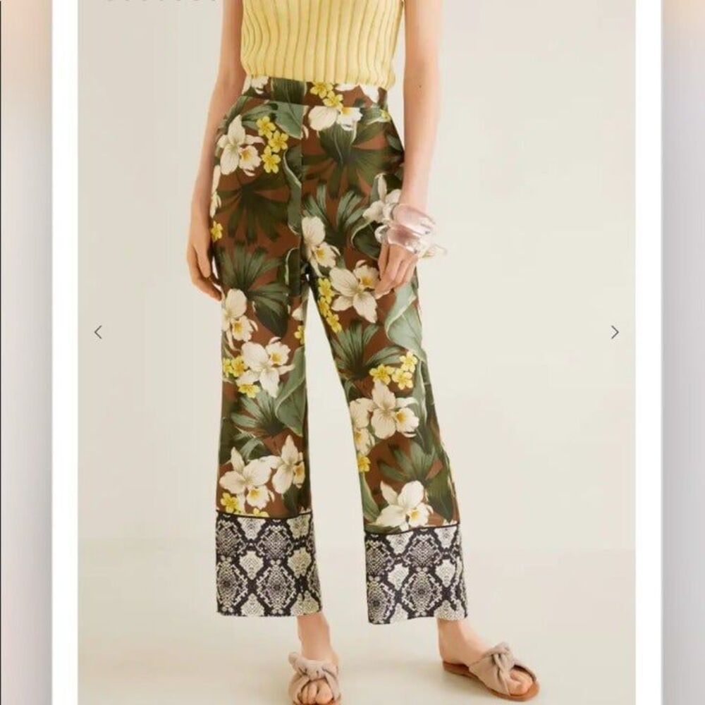 MNG Printed straight pants